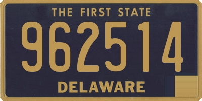 DE license plate 962514