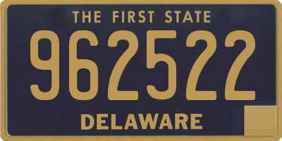 DE license plate 962522