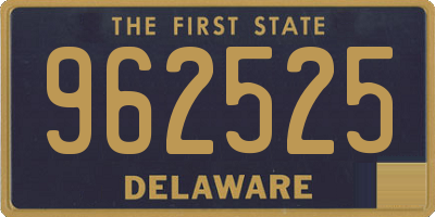 DE license plate 962525