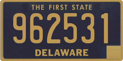 DE license plate 962531