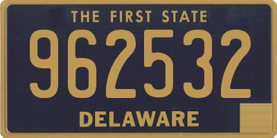 DE license plate 962532