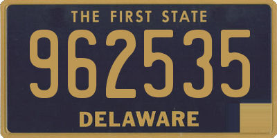 DE license plate 962535