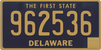 DE license plate 962536