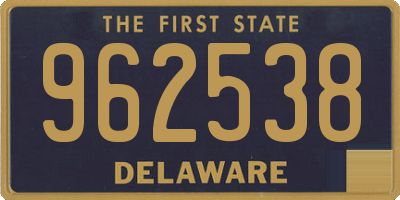 DE license plate 962538