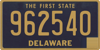 DE license plate 962540