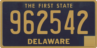 DE license plate 962542