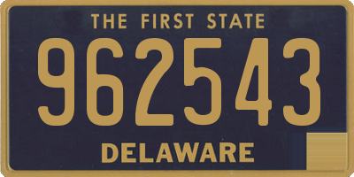 DE license plate 962543