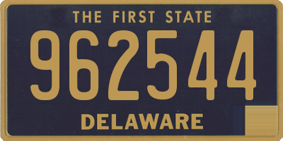 DE license plate 962544