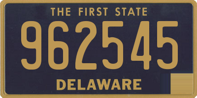 DE license plate 962545