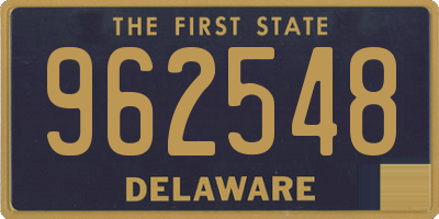 DE license plate 962548