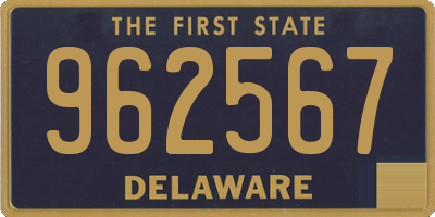 DE license plate 962567