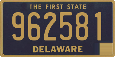 DE license plate 962581