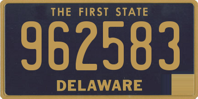 DE license plate 962583