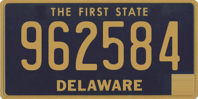 DE license plate 962584