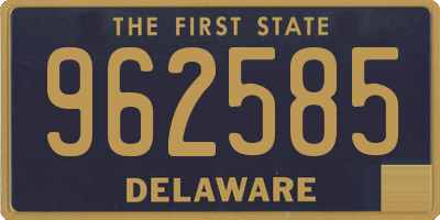 DE license plate 962585