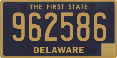 DE license plate 962586