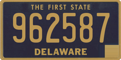 DE license plate 962587