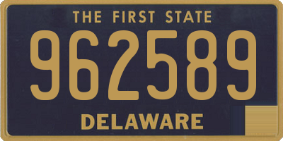 DE license plate 962589