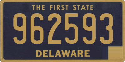 DE license plate 962593