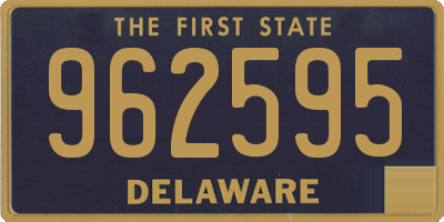 DE license plate 962595