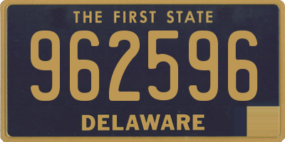 DE license plate 962596