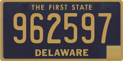 DE license plate 962597