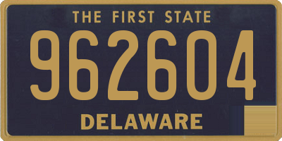 DE license plate 962604