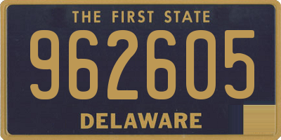 DE license plate 962605