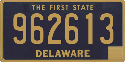 DE license plate 962613