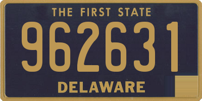 DE license plate 962631