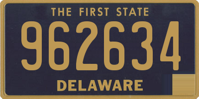 DE license plate 962634