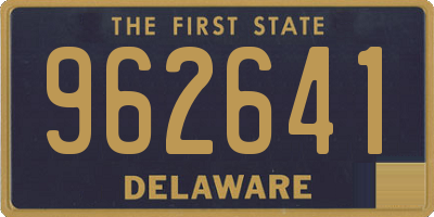 DE license plate 962641