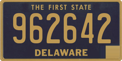 DE license plate 962642