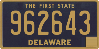 DE license plate 962643