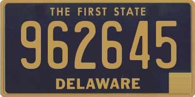 DE license plate 962645