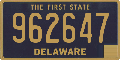 DE license plate 962647