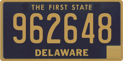 DE license plate 962648