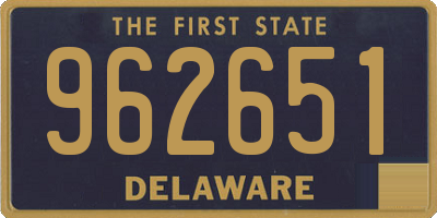 DE license plate 962651