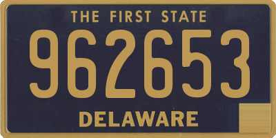 DE license plate 962653