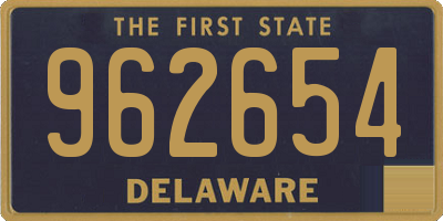 DE license plate 962654