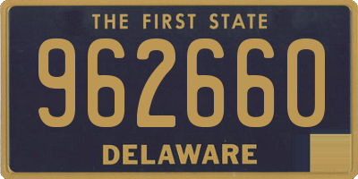 DE license plate 962660