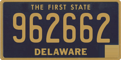 DE license plate 962662