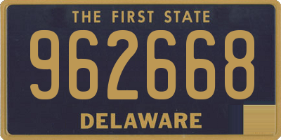 DE license plate 962668