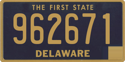 DE license plate 962671