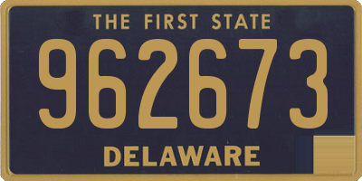 DE license plate 962673