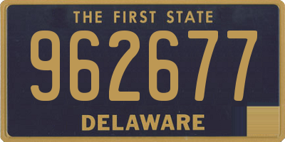 DE license plate 962677