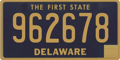 DE license plate 962678