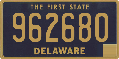 DE license plate 962680