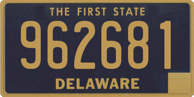 DE license plate 962681