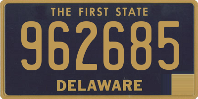 DE license plate 962685